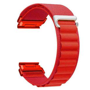 For Gamin 22mm Quick Release Nylon Watch Band(Red)