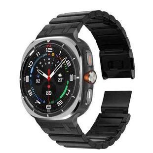 For Samsung Galaxy Watch Ultra 47mm One Bead Titanium Metal Watch Band(Black)