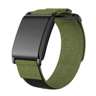 For WHOOP 4.0 Two Sections Hook And Loop Fastener Nylon Watch Band(Green)