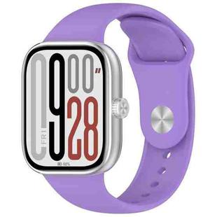 For Redmi Watch 5 / Xiaomi Smart Band 9 Pro Reverse Buckle Solid Color Silicone Watch Band(Lilac Purple)