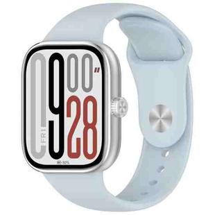 For Redmi Watch 5 / Xiaomi Smart Band 9 Pro Reverse Buckle Solid Color Silicone Watch Band(Light Blue)
