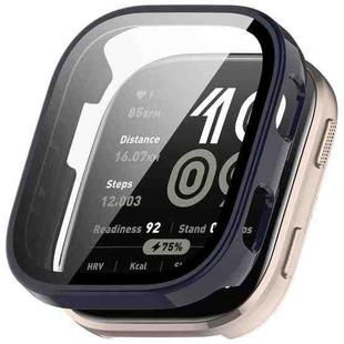 For Amazfit Bip 6 Tempered Film Integrated PC Watch Protective Case(Glossy Ink Blue)