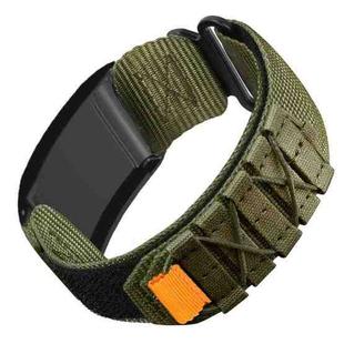 For WHOOP 4.0 Nylon Hook and Loop Fastener Watch Band(Military Green)