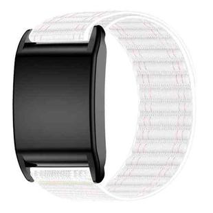 For WHOOP 4.0 Nylon Loop Watch Band(White Pink)