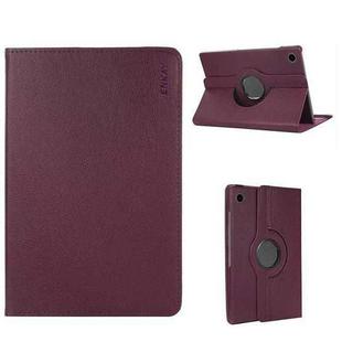 For Samsung Galaxy Tab A9+ 11.0 ENKAY 360 Degree Rotation Litchi Leather Smart Tablet Case(Dark Purple)