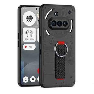For Nothing Phone 3a Shield Side Wristband Magnetic Phone Case(Carbon fiber)