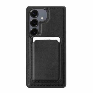 For Samsung Galaxy S25 5G Pindun MagSafe Card Slot Leather Back Phone case(Black)
