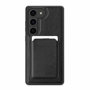 For Samsung Galaxy S22+ 5G Pindun MagSafe Card Slot Leather Back Phone case(Black)