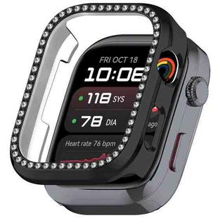 For Huawei Watch D2 Single Row Diamond Half Coverage Hollow PC Watch Protective Case(Black)