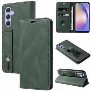 For Samsung Galaxy A54 5G Wristband Magnetic Leather Phone Case(Green)