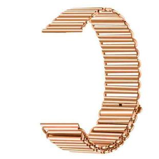 20mm Loop Slingshot Buckle Stainless Steel Watch Band(Rose Gold)