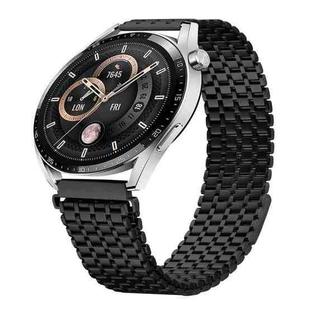 22mm Nine-beads Magnetic Buckle Stainless Steel Watch Band(Black)