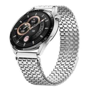 22mm Nine-beads Magnetic Buckle Stainless Steel Watch Band(Silver)