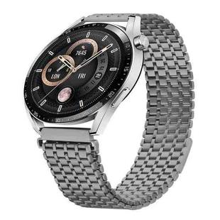 22mm Nine-beads Magnetic Buckle Stainless Steel Watch Band(Titanium Color)