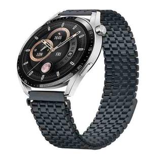 22mm Nine-beads Magnetic Buckle Stainless Steel Watch Band(Titanium Grey)