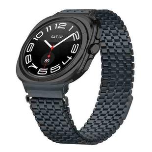 For Samsung Galaxy Watch Ultra 47mm Nine-beads Magnetic Buckle Stainless Steel Watch Band(Titanium Grey)