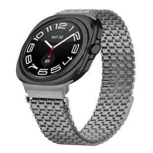 For Samsung Galaxy Watch Ultra 47mm Nine-beads Magnetic Buckle Stainless Steel Watch Band(Titanium Color)