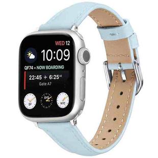 For Apple Watch 42mm / 41mm / 40mm / 38mm Small Waist PU Leather Watch Band(Sky Blue)