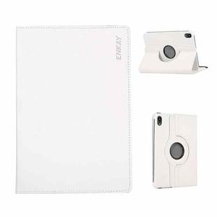 For iPad mini 2024 / mini 6 ENKAY 360 Degree Rotation Litchi Leather Smart Tablet Case(White)