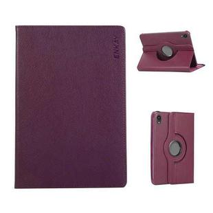 For iPad mini 2024 / mini 6 ENKAY 360 Degree Rotation Litchi Leather Smart Tablet Case(Dark Purple)