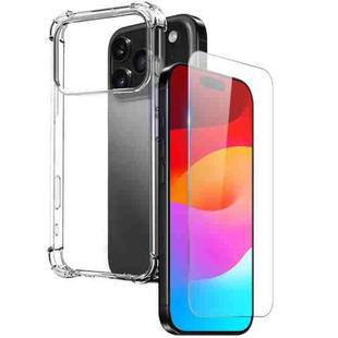 For iPhone 17 Pro NORTHJO 2 in 1 TPU Airbag Shockproof Phone Case with Screen Film(Clear)