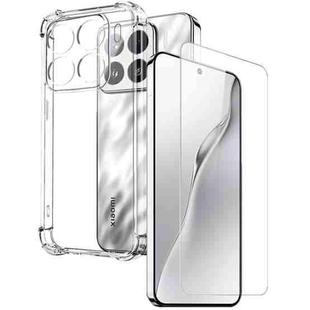 For Xiaomi 15 5G NORTHJO 2 in 1 TPU Airbag Shockproof Phone Case with Screen Film(Clear)