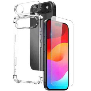 For iPhone 17 Air NORTHJO 3 in 1 TPU Airbag Shockproof Phone Case with Screen Protector Lens Film(Clear)