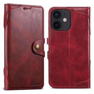 For iPhone 12 mini Suteni Q-03 Oil Wax Magnetic Clasp Leather Phone Case(Red)