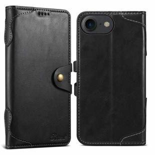 For iPhone 7 / 8 / SE 2022 Suteni Q-03 Oil Wax Magnetic Clasp Leather Phone Case(Black)