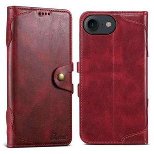 For iPhone 7 / 8 / SE 2022 Suteni Q-03 Oil Wax Magnetic Clasp Leather Phone Case(Red)