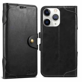 For iPhone 11 Pro Max Suteni Q-03 Oil Wax Magnetic Clasp Leather Phone Case(Black)