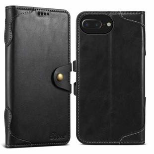 For iPhone 8 Plus / 7 Plus Suteni Q-03 Oil Wax Magnetic Clasp Leather Phone Case(Black)