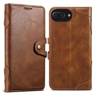 For iPhone 8 Plus / 7 Plus Suteni Q-03 Oil Wax Magnetic Clasp Leather Phone Case(Brown)