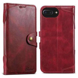 For iPhone 8 Plus / 7 Plus Suteni Q-03 Oil Wax Magnetic Clasp Leather Phone Case(Red)
