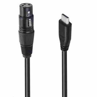 Type-C Male to XLR Male JUNSUNMAY Microphone Phone Audio Adapter Cable, Length: 1m