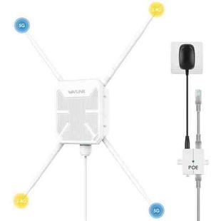 WAVLINK WN588HA2 AP Repeater WiFi Signal Booster AC1200 Dual Band WiFi Extender, Plug:UK Plug
