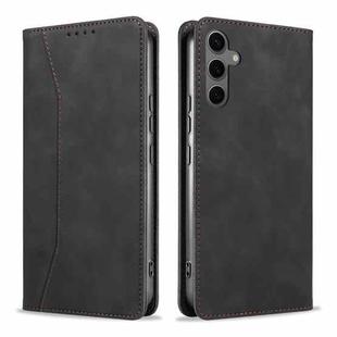 For Samsung Galaxy A34 5G Dreamy Magnetic Dual-fold Calfskin Leather Phone Case(Black)