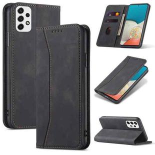 For Samsung Galaxy A53 Dreamy Magnetic Dual-fold Calfskin Leather Phone Case(Black)