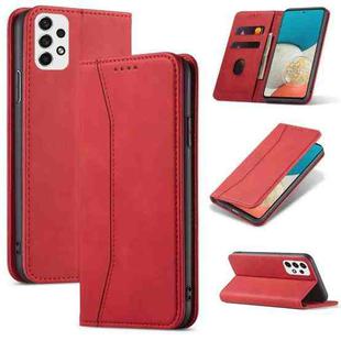 For Samsung Galaxy A53 Dreamy Magnetic Dual-fold Calfskin Leather Phone Case(Red)