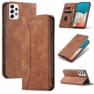 For Samsung Galaxy A53 Dreamy Magnetic Dual-fold Calfskin Leather Phone Case(Crown)