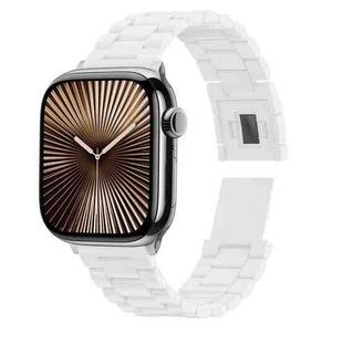 For Apple Watch 42mm / 41mm / 40mm / 38mm Candy Three-bead Magnetic Buckle PC Watch Band(White)