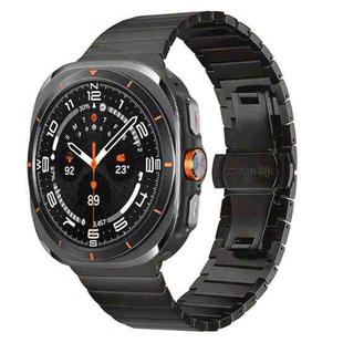 For Samsung Galaxy Watch Ultra 47mm One-bead Butterfly Buckle Stainless Steel Watch Band(Grey)