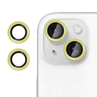 For iPhone 15 Kalebol No Flicker Ultra-Thin Individual Camera Lens Tempered Glass Film(Gold)