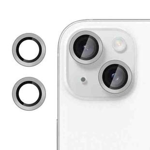For iPhone 15 Kalebol No Flicker Ultra-Thin Individual Camera Lens Tempered Glass Film(Graphite Gray)