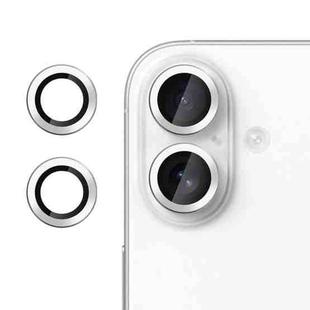 For iPhone 16 Klebol No Flicker Ultra-Thin Individual Camera Lens Tempered Glass Film(Silver)