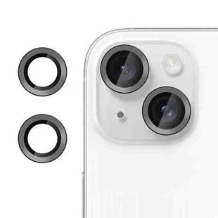 For iPhone 15 Klebol No Flicker Ultra-Thin Individual Camera Lens Tempered Glass Film(Black)