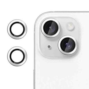For iPhone 15 Klebol No Flicker Ultra-Thin Individual Camera Lens Tempered Glass Film(Silver)