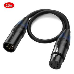 JUNSUNMAY 4 Pin XLR Male to Female Headphone Audio Adapter Cable, Length:0.5m