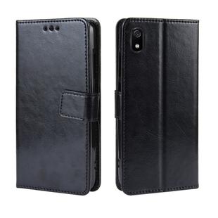 Retro Crazy Horse Texture Horizontal Flip Leather Case for Xiaomi Redmi 7A , with Holder & Card Slots & Photo Frame(Black)