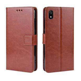 Retro Crazy Horse Texture Horizontal Flip Leather Case for Xiaomi Redmi 7A , with Holder & Card Slots & Photo Frame(Brown)